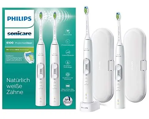 Produktbild: Philips HX6877/34 Sonicare ProtectiveClean 6100 weiß + 2. Handstück