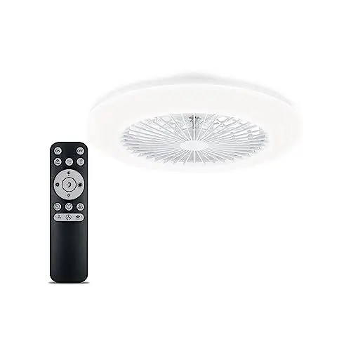 Produktbild: Philips Amigo Fan Ceiling Lights, dimmbar mit Fernbedienung, 3000/4400/6500 K, 3 Lichtszenen, Weiß, IP20, flimmerfrei