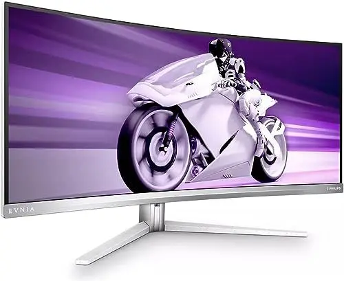 Produktbild: Philips Evnia 34M2C7600MV - 34 Zoll WQHD Curved Gaming Monitor, 165 Hz, HDR1400, FreeSync Premium Pro, G-Sync Compatible (3440x1440, HDMI 2.1, DisplayPort, USB-C, USB Hub) Weiss