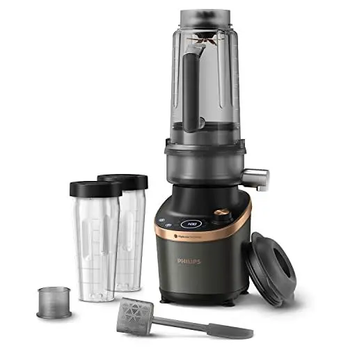 Produktbild: Philips Flip&Juice Hochleistungsmixer der 7000 Serie mit Entsaftermodul, Flip&Juice-Technologie, ProBlend Ultra, HomeID App, 8 Schnellauswahlprogramme, Schnellreinigungsfunktion (HR3770/10)
