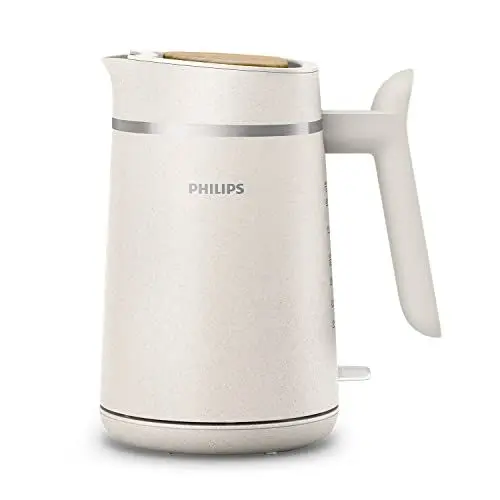 Produktbild: Philips HD9365/10 Conscious Collection Wasserkocher, biologischer, 100% recycelter Kunststoff, Nachhaltig, 2.200 Watt, 1,7 l Füllmenge, Creme