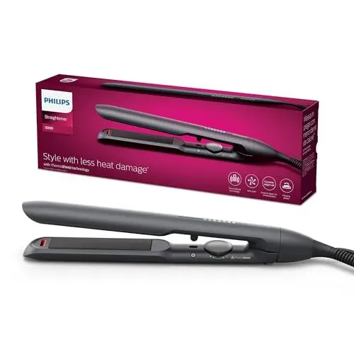 Produktbild: Philips Haarglätter der 5000er Serie mit ThermoShield Technologie, Schwarz (Modell BHS510/00)