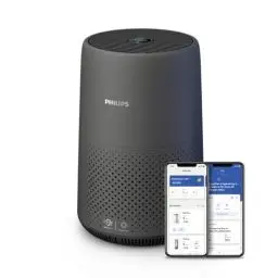 Produktbild: Philips Haushaltsgeräte 800i-Serie Kompakt-Luftreiniger, 49m2, HEPA- & Aktivkohlefilter, Entfernt Bis Zu 99,5% Der Viren & Aerosole Aus Der Luft (1), Schwarz (AC0850/11)