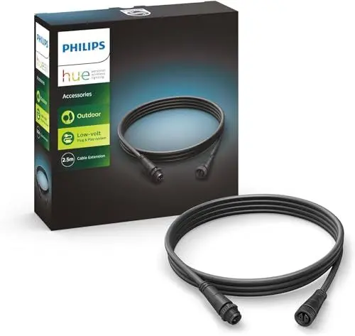 Produktbild: Philips Hue Verlengkabel voor Buiten - 2,5 Meter - Eenvoudige Installatie - Verlengsnoer - IP67