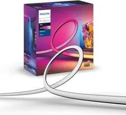 Produktbild: Philips Hue White & Color Ambiance Gradient Lightstrip (75 Zoll), dimmbarer LED Streifen für den Fernseher mit 16 Mio. Farben und Farbverläufen, smarte Heimkino TV Hintergrundbeleuchtung, schwarz