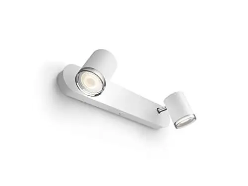 Produktbild: Philips Hue White Ambiance Adore Spot 2 flg. weiß 2x250lm inkl. Dimmschalter, Bad-Beleuchtung, dimmbar, alle Weißschattierungen, steuerbar via App, kompatibel mit Amazon Alexa (Echo, Echo Dot)