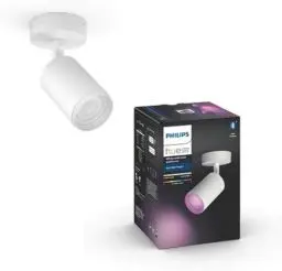 Produktbild: Philips Hue White & Color Ambiance Fugato Spot 1 flg. weiß 1x350lm, dimmbar, 16 Mio. Farben, steuerbar via App, kompatibel mit Amazon Alexa (Echo, Echo Dot)