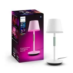 Produktbild: Philips Hue White & Color Ambiance Go Tragbare Tischleuchte (530 lm), dimmbare Tischleuchte für das Hue Lichtsystem mit 16 Mio. Farben, smarte Lichtsteuerung über Sprache oder App, weiß