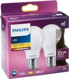 Produktbild: Philips LED Classic E27 Filament Lampen (100 W), matte LED Lampen mit warmweißem Licht, energiesparende LED Beleuchtung mit langer Nutzlebensdauer
