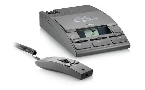 Produktbild: Philips LFH0725D Diktiergerät, inklusiv 30 Minuten Mini-Kassette LFH0005, Hand-Mikrofon LFH0276 und Netzteil LFH0155, anthrazit
