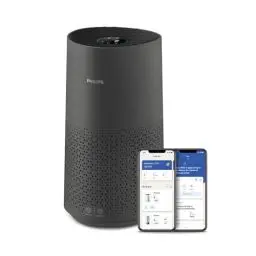 Produktbild: Philips Luftreiniger der Serie 1000i, Entfernt Keime, Staub und Allergene in Räumen bis zu 78 m², Schlafmodus, Grau und Schwarz (AC1715/11)