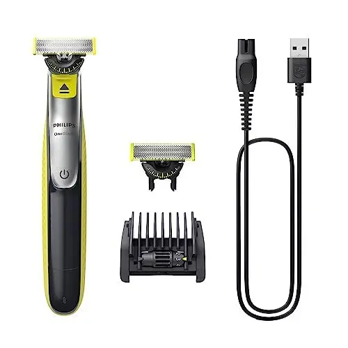Produktbild: Philips OneBlade 360 Face - Elektrischer Bartstyler und Trimmer, 2x 360 Klinge, verstellbarer 5-in-1-Kammaufsatz, QP2734/30