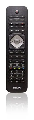 Produktbild: Philips SRP5016/10 Universal Fernbedienung (6-in-1, TV, Blu-ray, STB, STR, SB, AUX) schwarz