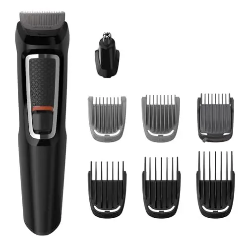 Produktbild: Philips Series 3000, All-in-One-Trimmer, 7-in-1-Multigroom, einfaches Styling für Gesicht und Haar, 11 Längeneinstellungen (0,5–16 mm), Modell MG3730/15