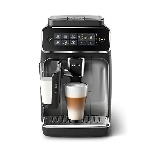 Produktbild: Philips Series 3200 Kaffeevollautomat – LatteGo Milchsystem, 5 Kaffeespezialitäten, Intuitives Touchdisplay, Silber (EP3246/70)