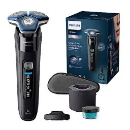 Produktbild: Philips Shaver Series 7000 – Elektrischer Nass- und Trockenrasierer für Herren mit ausklappbarem Trimmer, Reinigungsstation, Ladestation & Reiseetui (Modell S7886/55)