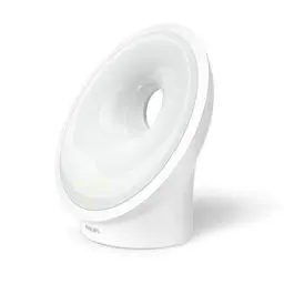 Produktbild: Philips Sleep & Wake-up Light, farbige Sonnenaufgangssimulation, 25 Lichtstärken, mehrere Töne und Musik, Mitternachtslicht, Entspannungs- und Atemfunktion (Modell HF3651/01)