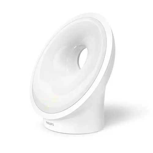 Produktbild: Philips Sleep & Wake-up Light, farbige Sonnenaufgangssimulation, 25 Lichtstärken, mehrere Töne und Musik, Mitternachtslicht, Entspannungs- und Atemfunktion (Modell HF3651/01)