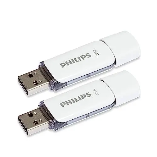 Produktbild: Philips Snow Edition 2.0 USB-Flash-Laufwerk 2X 32GB für PC, Laptop, Computer Data Storage, Lesegeschwindigkeit bis zu 23 MB/s