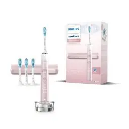 Produktbild: Philips Sonicare DiamondClean Elektrische Zahnbürste, 9000er Serie, Sonderedition – Schallzahnbürste, sauberere Zähne, 4x C3 Premium Plaque Defense-Bürstenköpfen, pink (Modell HX9911/79)