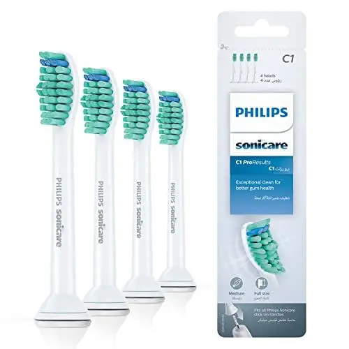 Produktbild: Philips Sonicare Original ProResults Standard Schallzahnbürstenköpfe - 4er-Pack in Weiß (Modell HX6014/07)