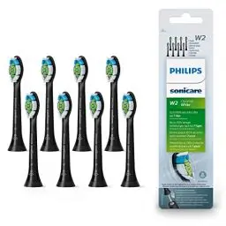 Produktbild: Philips Sonicare Original W2 Optimal White Standard Schallzahnbürstenköpfe - 8er-Pack in Schwarz (Modell HX6068/13)