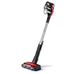 Produktbild: Philips SpeedPro Max Kabelloser Staubsauger – 2-in-1-Gerät, Staubsauger und Handstaubsauger, bis zu 65 Minuten Laufzeit, 360-Grad-Saugdüse (XC7042/01), Rot