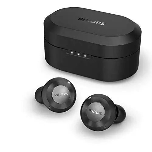 Produktbild: Philips T8505BK/00 In Ear Kopfhörer Bluetooth Kabellos (Hybrid Active Noise Canceling, Awareness-Modus, 2 Mikrofone, 13-mm-Neodym-Treiber, Google Assistant, Schnellladung) Schwarz - 2020/2021 Modell