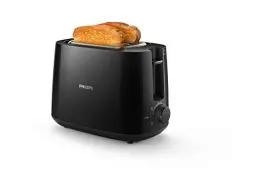 Produktbild: Philips Toaster – 2 Toastschlitze, 8 Stufen, Brötchenaufsatz, Auftaufunktion, Liftfunktion, Abschaltautomatik, schwarz (HD2581/90)