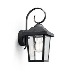 Produktbild: Philips Buzzard Wandleuchten für den Außenbereich, E27-Fassung, wasserfest, schwarz, IP44 wetterfest
