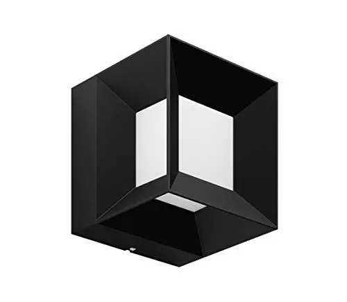 Produktbild: Philips myGarden LED Wandaussenleuchte Parterre, 8W,Schwarz, 13 x 13 x 13 cm