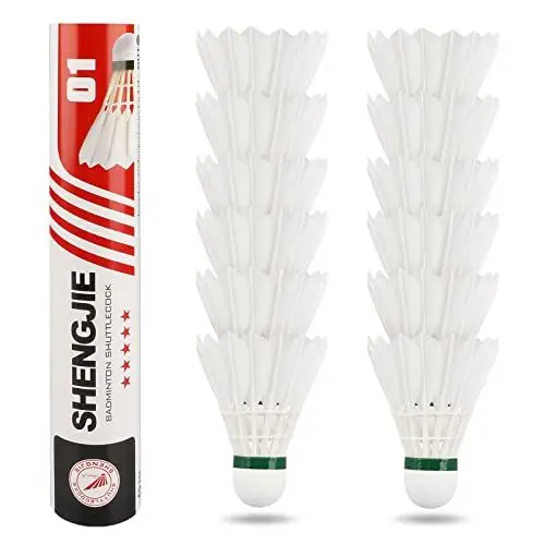 Produktbild: Philonext Badminton Federn, Goose Federn, Stall und langlebig, Sport, Training, Badminton-Bälle, für Indoor-Spiel im Freien, Lenkräder, Sport, Ausbildung, Badminton
