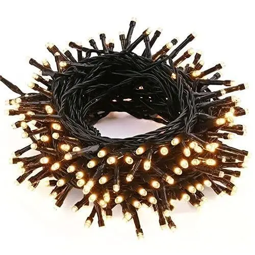 Produktbild: PhilzOps Weihnachtsdeko Lichterkette Innen, 15M 100 LED Weihnachtsbaum Außen Lichterkette mit 8 Modi Strombetrieben Wasserdicht Beleuchtung für Outdoor Zimmer Party Balkon Haushalt Garten (Warmweiß)