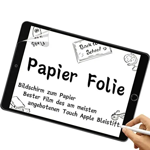 Produktbild: Phimoos 2PCS Paper Schutzfolie Matte für iPad 9/8/7(2022-2019) 10,2 Zoll/iPad Air3 Pro 2019 10.5 Zoll,Feel Like Paper Schutzfolie PET Screen Protector für Displayfolie Schreiben