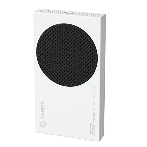 Produktbild: PHIXERO Externes Portable SSD 1TB, 10Gbps USB 3.1 Gen.2 Externe SSD- bis zu 1050 MB/s, Tragbar Externes Solid State Drive mit 2-in-1-Kabel, kompatibel mit PC, Mac, Spielkonsole, Xbox, Weiss