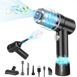 Produktbild: Phlbao Handstaubsauger Akku 9000Pa,3 in 1 Auto Staubsauger Stark Akkustaubsauger mit Typ-C 4000mAh Batterien Tragbarer Mini Staubsauger für Auto, Haus, Haustierhaare