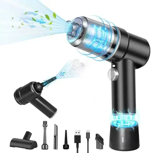 Produktbild: Phlbao Handstaubsauger Akku 9000Pa,3 in 1 Auto Staubsauger Stark Akkustaubsauger mit Typ-C 4000mAh Batterien Tragbarer Mini Staubsauger für Auto, Haus, Haustierhaare
