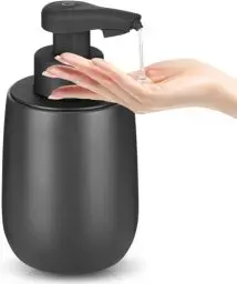 Produktbild: Phneems Seifenspender Automatisch Elektrischer Automatischer Soap Dispenser No Touch Sensor Seifenspender Aus Harz Sp¨¹lmittelspender K¨¹Che Bathroom Duschgel Shampoo Spender Grau