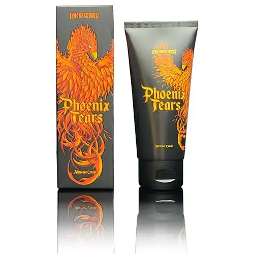 Produktbild: Phoenix Tears Tattoo Aftercare, Tattoo Creme, Tägliche Pflegecreme für Alt und Neu Tattoo, Panthenol Creme, After Sun Care, Feuchtigkeits Creme, Kein Duft