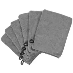 Produktbild: PHOGARY 6 Stück Mikrofaser-Waschhandschuhe, 21x15 cm Waschlappen Weiches Gesichtshandschuh, Badespa-Tuch, Wiederverwendbare Make-up-Entferner-Handschuhe, Dunkelgrau