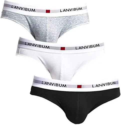Produktbild: PHOLEEY Herren Slips Baumwolle Unterwäsche männer niedrige Taille atmungsaktive Unterhosen geeignet für Sport, Reisen, 3er-Pack