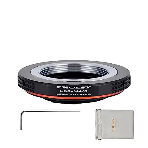 Produktbild: PHOLSY Konverter für L39 auf MFT Objektivadapter Kompatibel für Leica L39 M39 LTM 39mm Objektiv auf M4/3 Micro 4/3 Micro Four Thirds MFT Kameragehäuse Kompatibel mit Olympus Panasonic Lumix Kameras