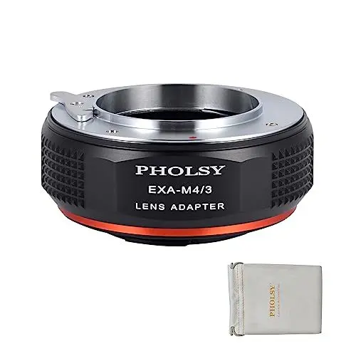 Produktbild: PHOLSY Objektivadapter Exakta auf MFT Kompatibel mit Exakta Objektiv (Nicht Topcon) auf M4/3 Micro 4/3 Micro Four Thirds MFT Kameragehäuse Kompatibel mit Olympus Panasonic Lumix Kameras Exakta-M4/3