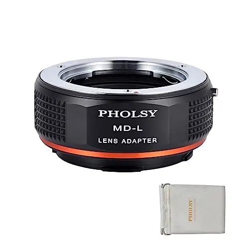 Produktbild: PHOLSY Objektivadapter Kompatibel mit Minolta Rokkor MD/MC/SR Mount Objektiv und L Mount Kameragehäuse Kompatibel mit Leica SL2, SL2-S, CL, TL2, Lumix S5, S1, BS1H, SIGMA FP, FP L, MD auf L Mount