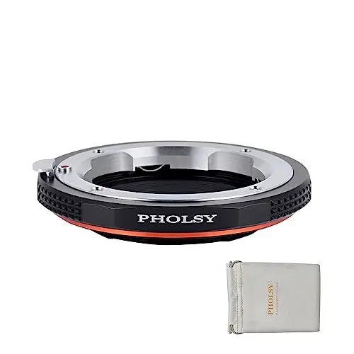 Produktbild: PHOLSY Objektivadapter LM auf MFT Kompatibel mit Leica M LM, Zeiss ZM, Voigtlander VM Objektiv auf M4/3 Micro 4/3 Micro Four Thirds MFT Kameragehäuse Kompatibel mit Olympus Panasonic Lumix Kameras