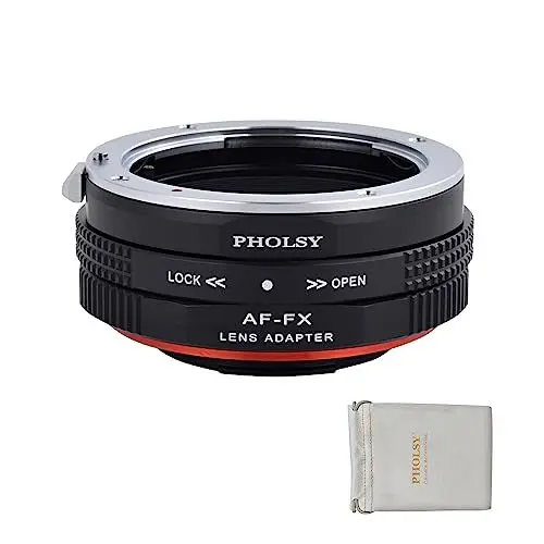 Produktbild: PHOLSY Objektivadapter mit Blendenring Kompatibel mit Sony A und Minolta AF Mount Objektiv auf Fuji X Mount Kameragehäuse Kompatibel mit Sony A auf Fuji X, Minolta AF auf Fuji X