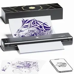 Produktbild: Phomemo Aufgerüstet Tattoo Stencil Drucker, TP81 Tattoo Drucker Bluetooth, Stencil Drucker mit 10pcs Transfer Papier, Thermodrucker Tattoo Maschine für Tattoo Künstler, Kompatibel mit Smartphone & PC