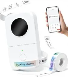 Produktbild: Phomemo D30 Etikettendrucker,Bluetooth Beschriftungsgerät Selbstklebend Thermo Mini Etikettiergerät,Ettikettiergeraet Geeignet für Zuhause,Schule,Büro,Label Printer für Smartphones und Tablets - Weiß