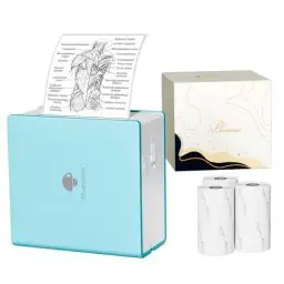 Produktbild: Phomemo M02 Mini Drucker für Smartphones,Taschendrucker mit 3 Papierrollen,Bluetooth Thermodrucker Etikettendrucker Kompatibel mit iOS und Android für Geschenke,Fotos,Scrapbooking,Etiketten,- Grün