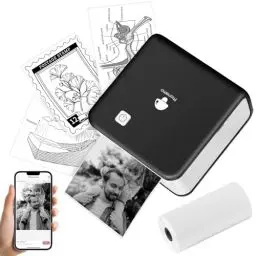 Produktbild: Phomemo M02 Pro Etikettendrucker, 304 DPI Mini Drucker für Smartphone Thermodrucker Kompatibel mit 15,25,53mm Papier, für iOS und Android, ideal für Studium, Scrapbooking, Bilder, Geschenke-Schwarz
